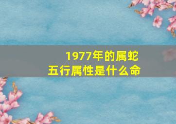 1977年的属蛇五行属性是什么命