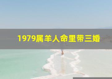 1979属羊人命里带三婚