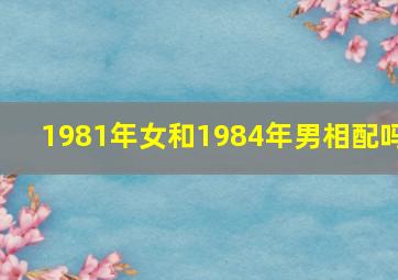 1981年女和1984年男相配吗