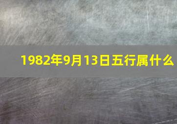 1982年9月13日五行属什么