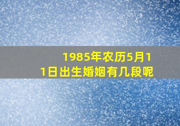 1985年农历5月11日出生婚姻有几段呢