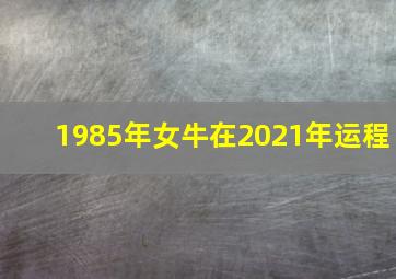 1985年女牛在2021年运程