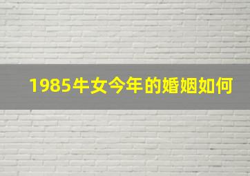 1985牛女今年的婚姻如何