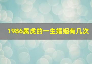 1986属虎的一生婚姻有几次