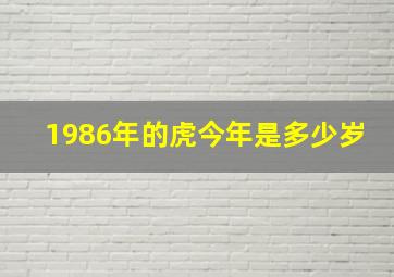 1986年的虎今年是多少岁