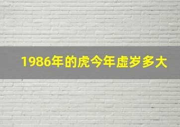 1986年的虎今年虚岁多大