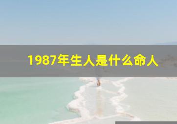 1987年生人是什么命人