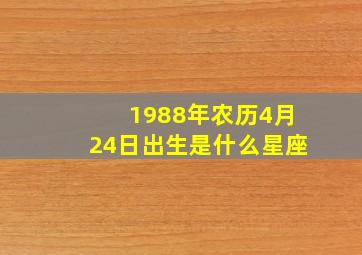 1988年农历4月24日出生是什么星座