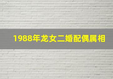 1988年龙女二婚配偶属相