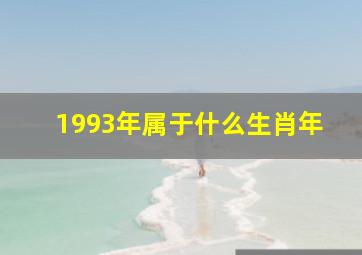 1993年属于什么生肖年