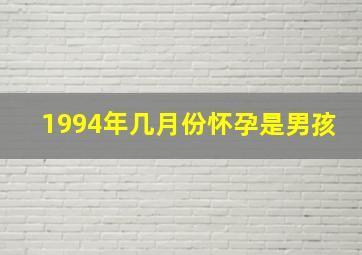 1994年几月份怀孕是男孩