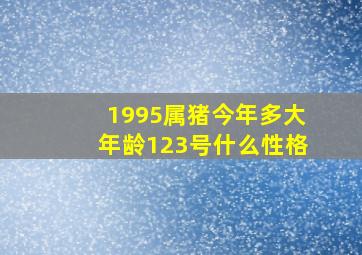 1995属猪今年多大年龄123号什么性格