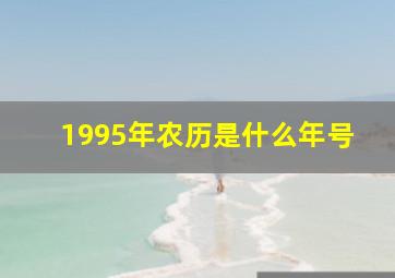 1995年农历是什么年号