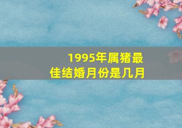 1995年属猪最佳结婚月份是几月