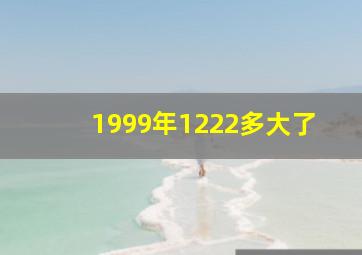 1999年1222多大了