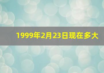 1999年2月23日现在多大