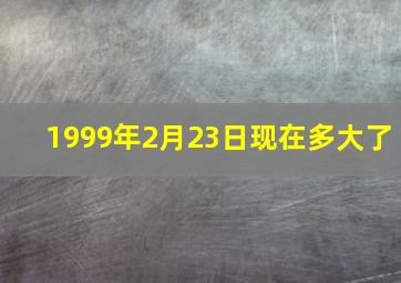 1999年2月23日现在多大了