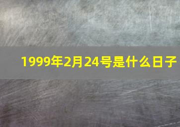 1999年2月24号是什么日子