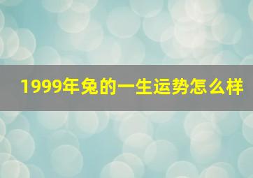 1999年兔的一生运势怎么样