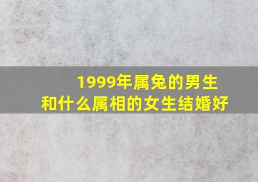 1999年属兔的男生和什么属相的女生结婚好