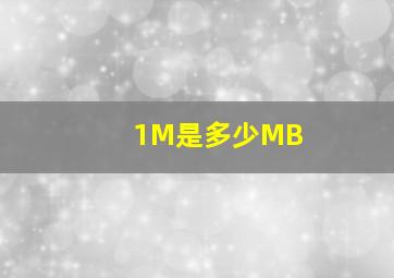 1M是多少MB