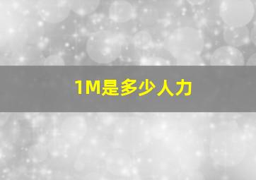 1M是多少人力