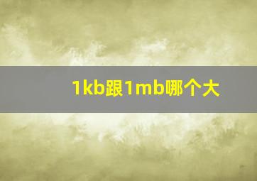 1kb跟1mb哪个大