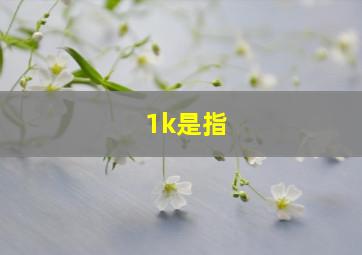 1k是指