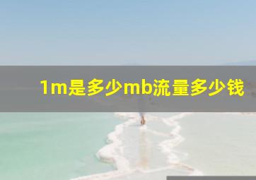 1m是多少mb流量多少钱