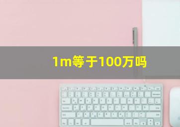 1m等于100万吗