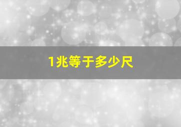 1兆等于多少尺