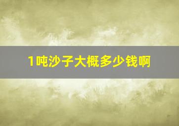 1吨沙子大概多少钱啊