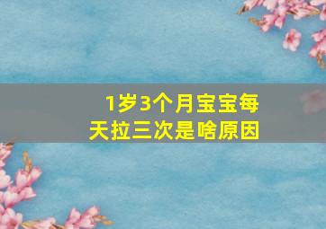 1岁3个月宝宝每天拉三次是啥原因