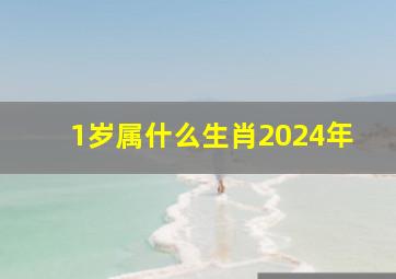 1岁属什么生肖2024年