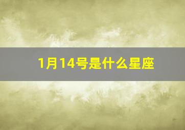 1月14号是什么星座