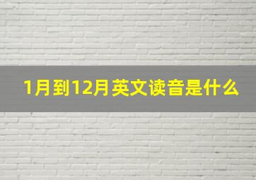 1月到12月英文读音是什么