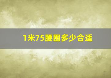 1米75腰围多少合适