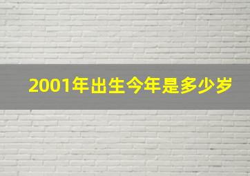 2001年出生今年是多少岁