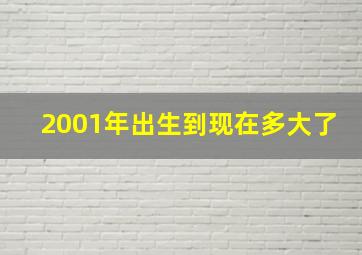 2001年出生到现在多大了