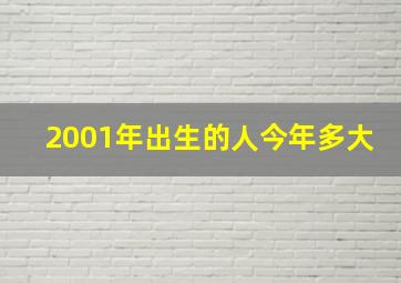 2001年出生的人今年多大