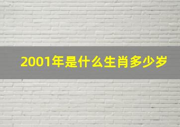 2001年是什么生肖多少岁