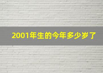 2001年生的今年多少岁了