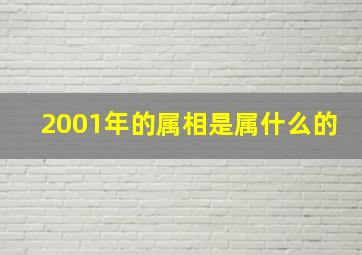 2001年的属相是属什么的