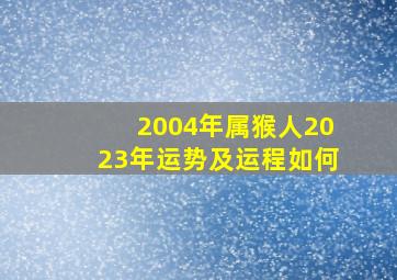 2004年属猴人2023年运势及运程如何