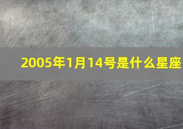 2005年1月14号是什么星座