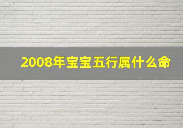 2008年宝宝五行属什么命