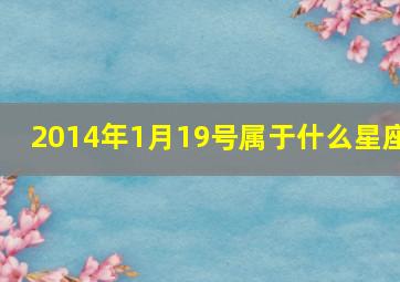 2014年1月19号属于什么星座