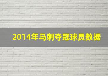 2014年马刺夺冠球员数据