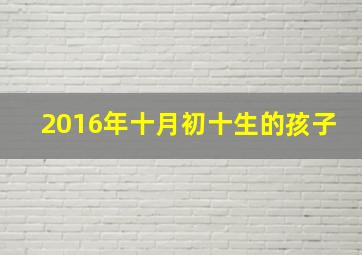 2016年十月初十生的孩子