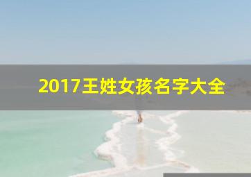 2017王姓女孩名字大全